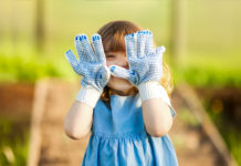 Vgo 2Pairs Age 5-6 Kids Gardening Lawning Working Gloves Size M, 2Colors, KID-SL7362 